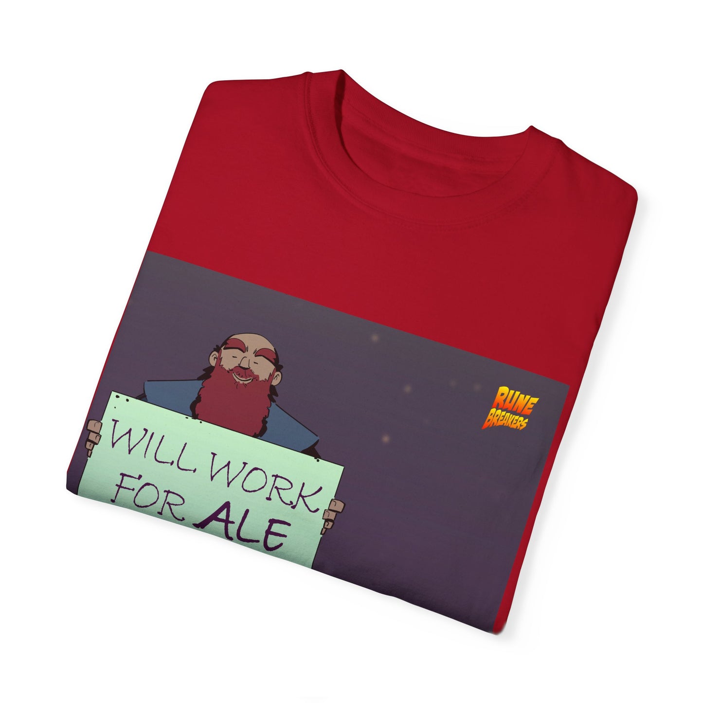 'Will Work For Ale' Original Runebreakers Unisex Comfort t-shirt