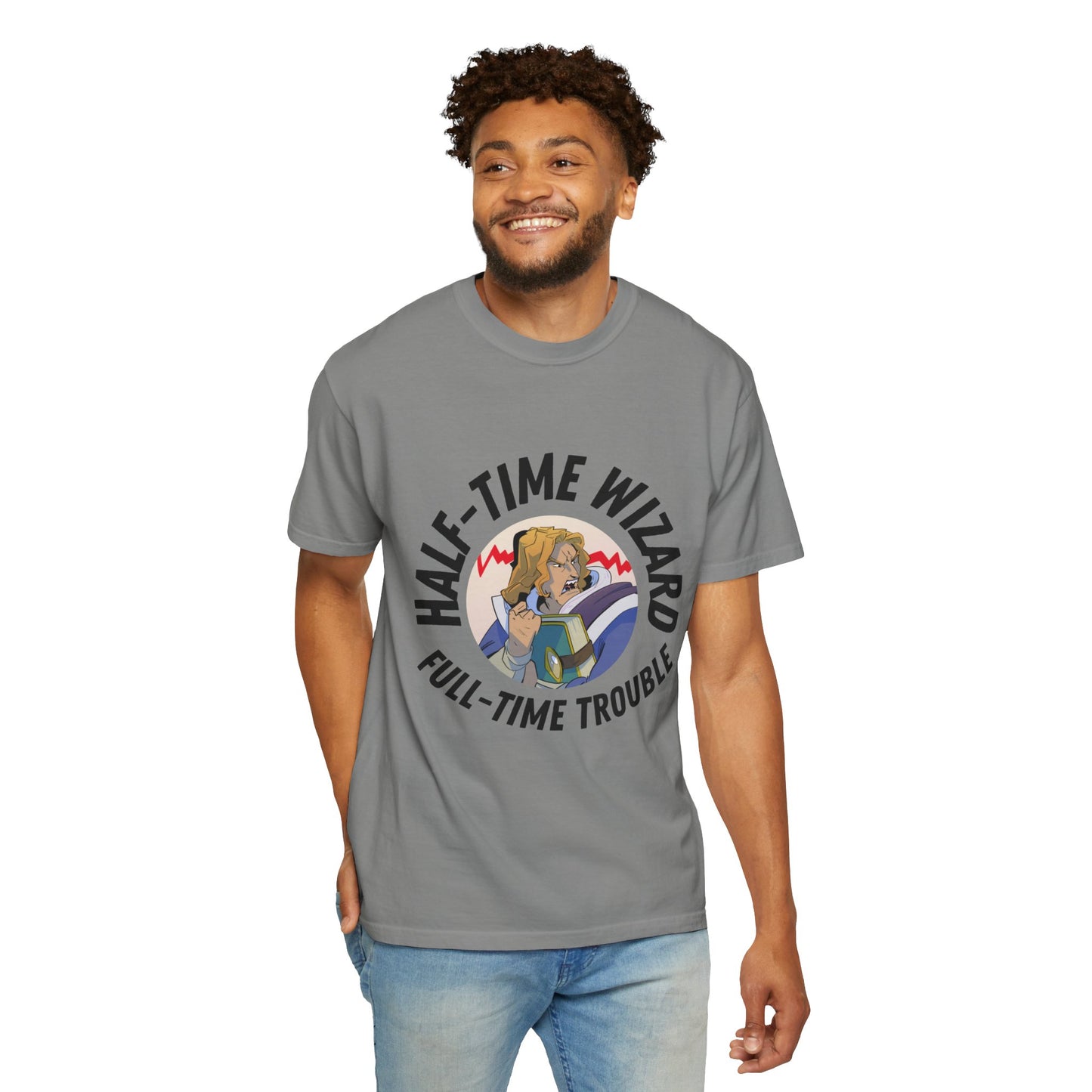 'Half-Time Wizard' Unisex Runebreakers Garment-Dyed T-shirt