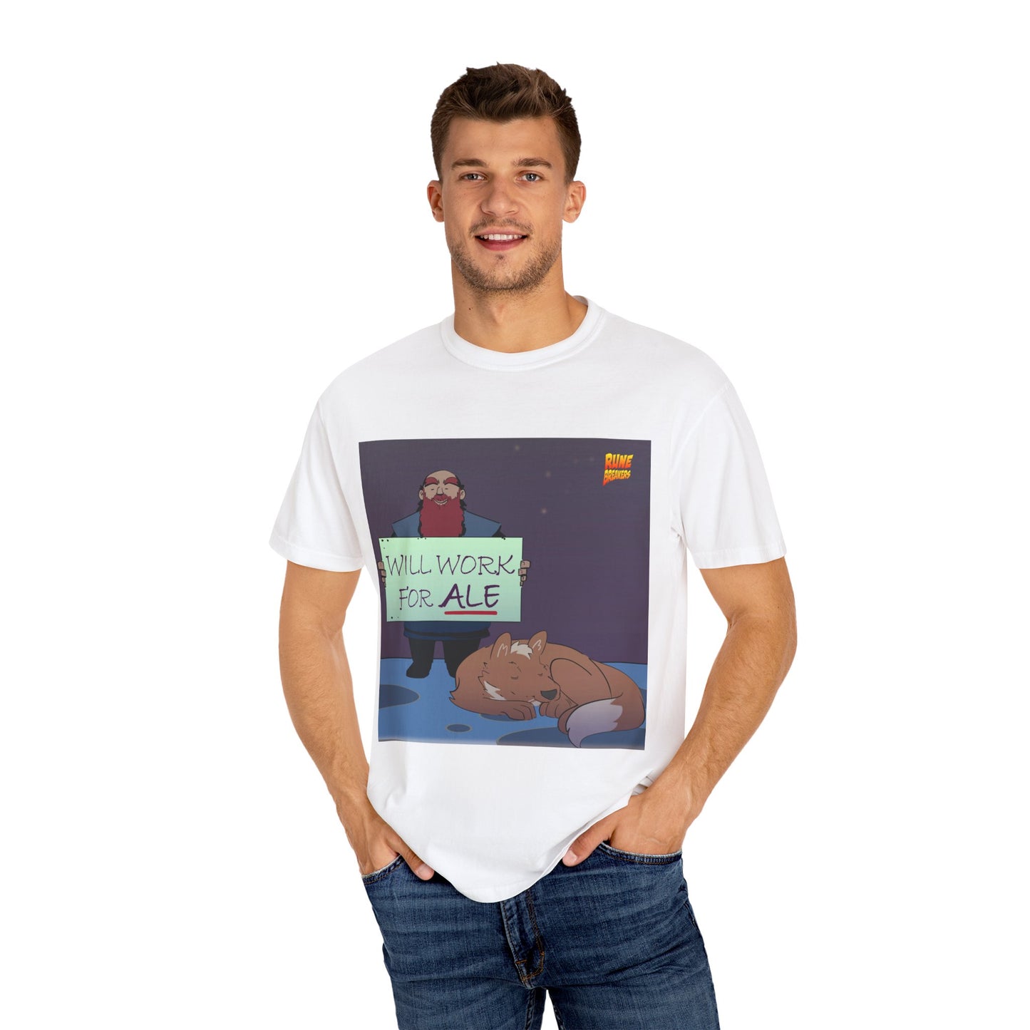 'Will Work For Ale' Original Runebreakers Unisex Comfort t-shirt