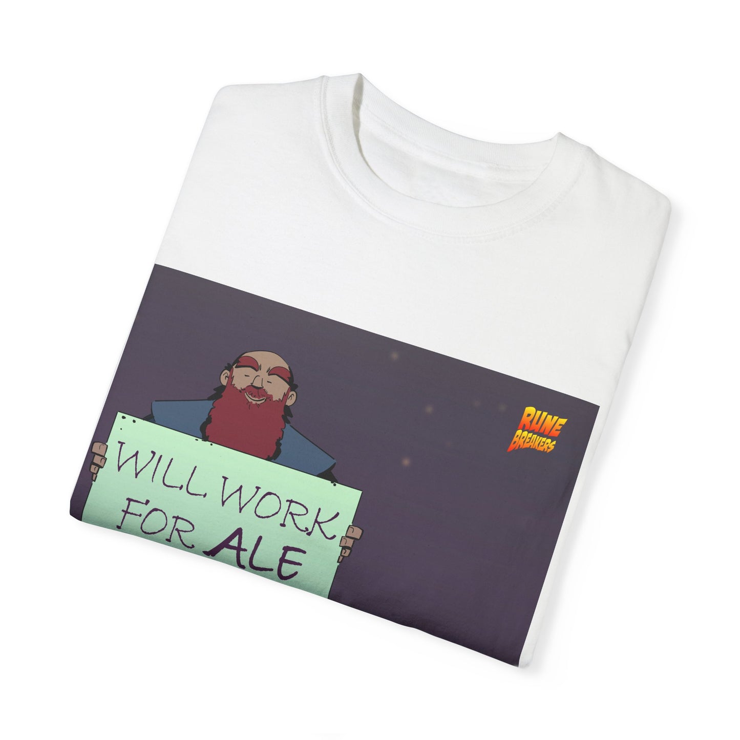 'Will Work For Ale' Original Runebreakers Unisex Comfort t-shirt