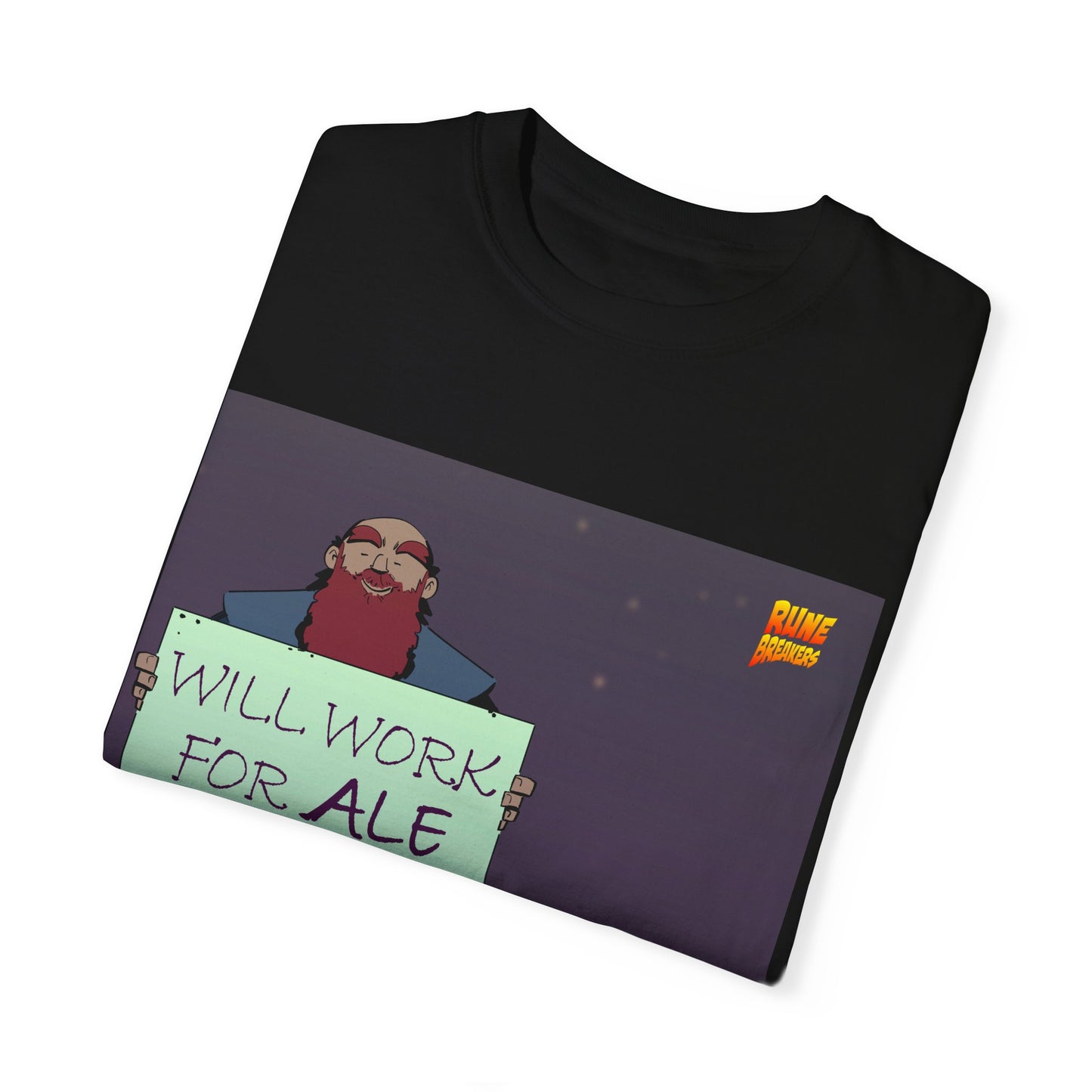 'Will Work For Ale' Original Runebreakers Unisex Comfort t-shirt